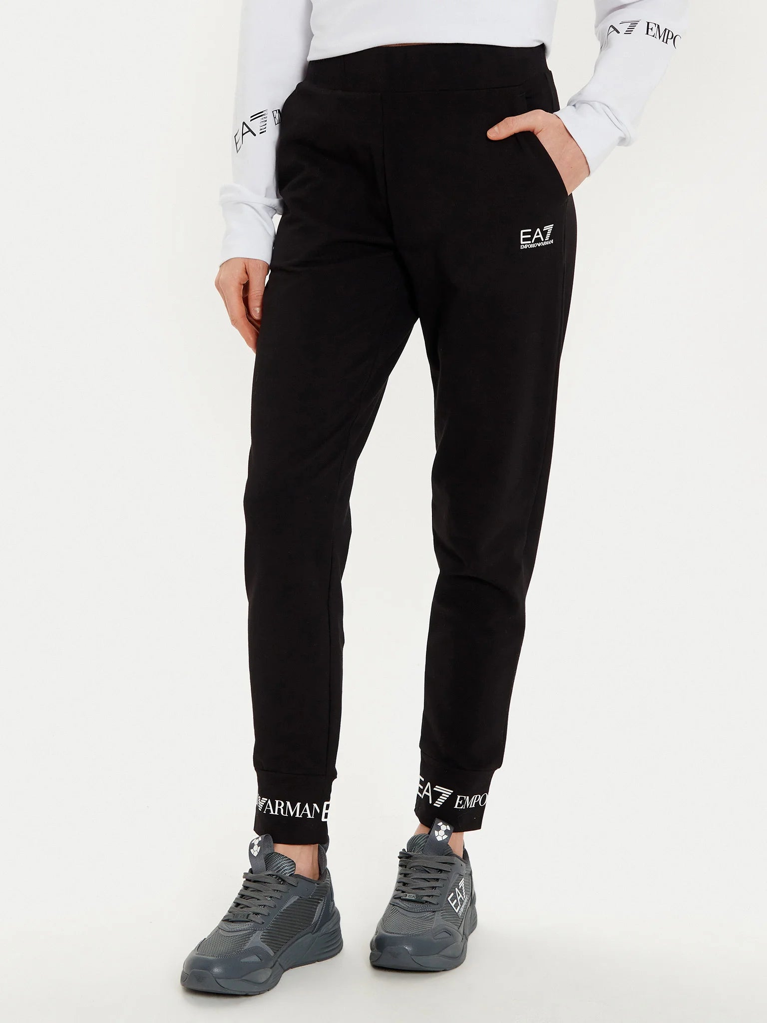 EMPORIO ARMANI TUTA BIANCA E NERA DONNA