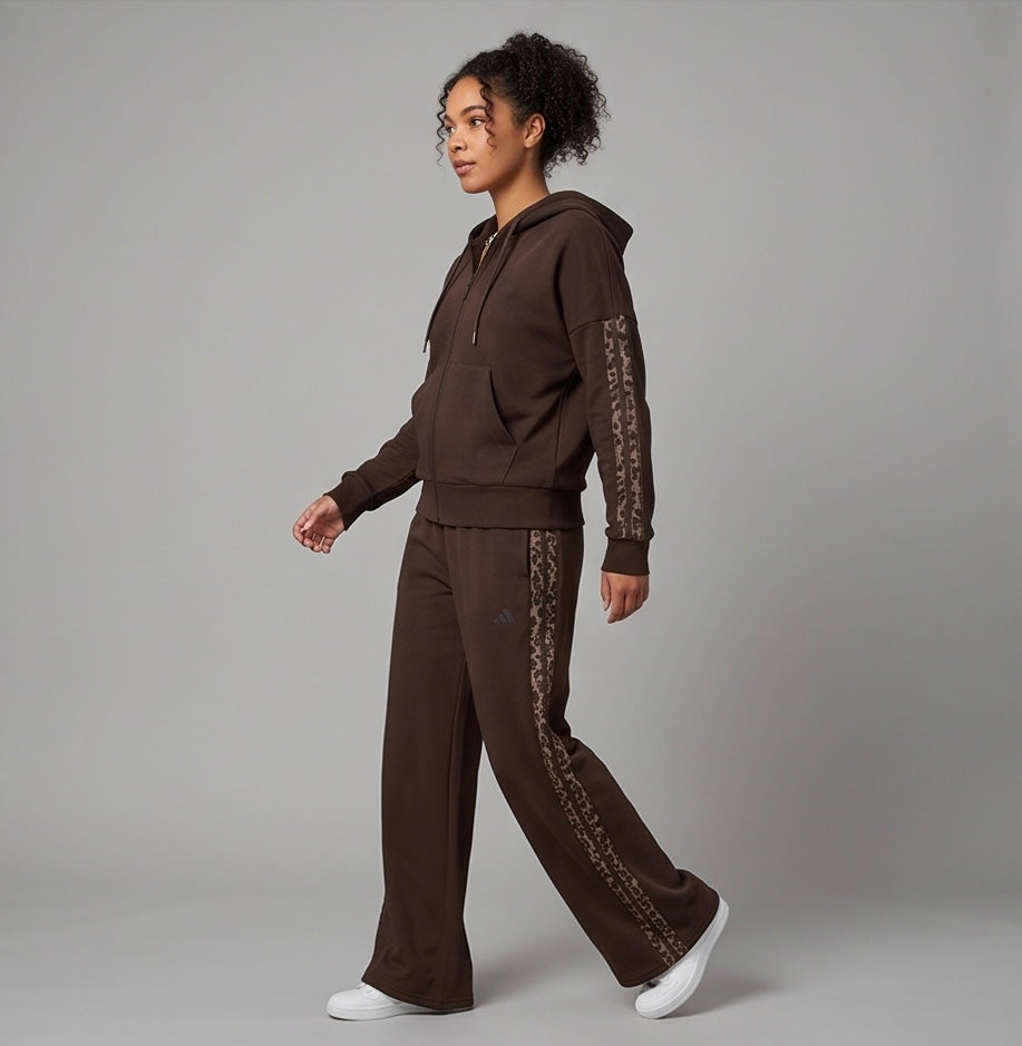ADIDAS Tuta Completa Maculata Con zip e Cappuccio Donna