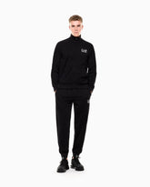 EMPORIO ARMANI Tuta In Cotone Con Zip Visibility Senza cappuccio Nera