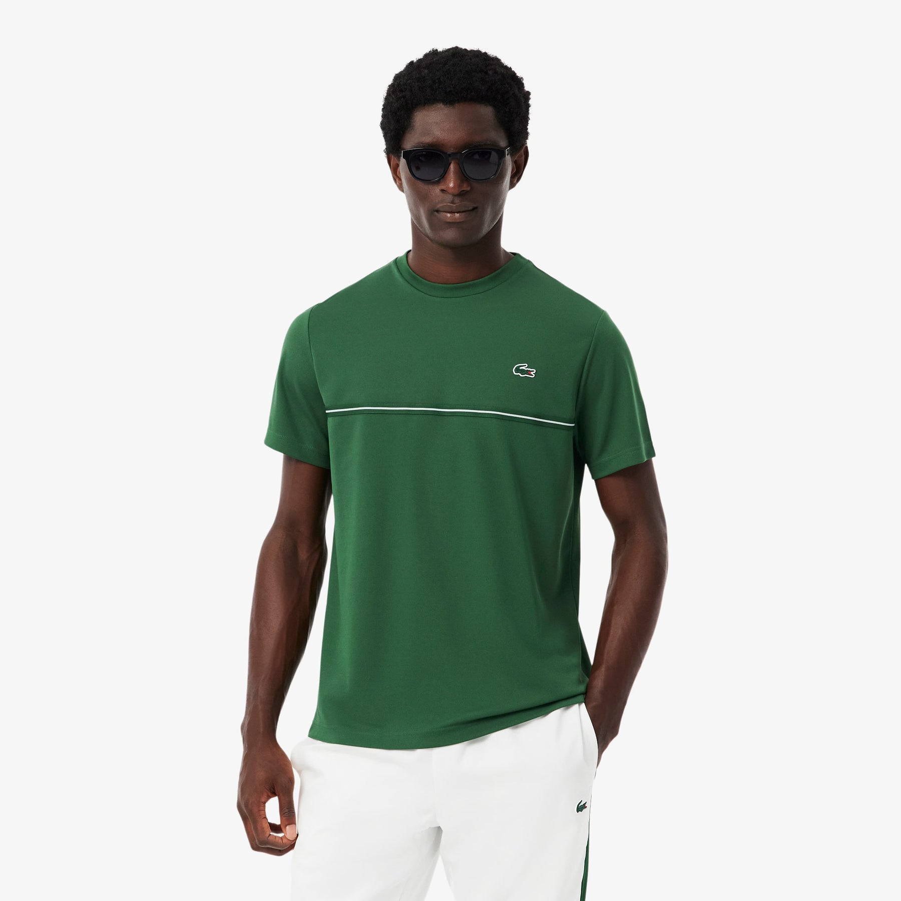 LACOSTE Completino Con Stampa Retro Verde/Bianco