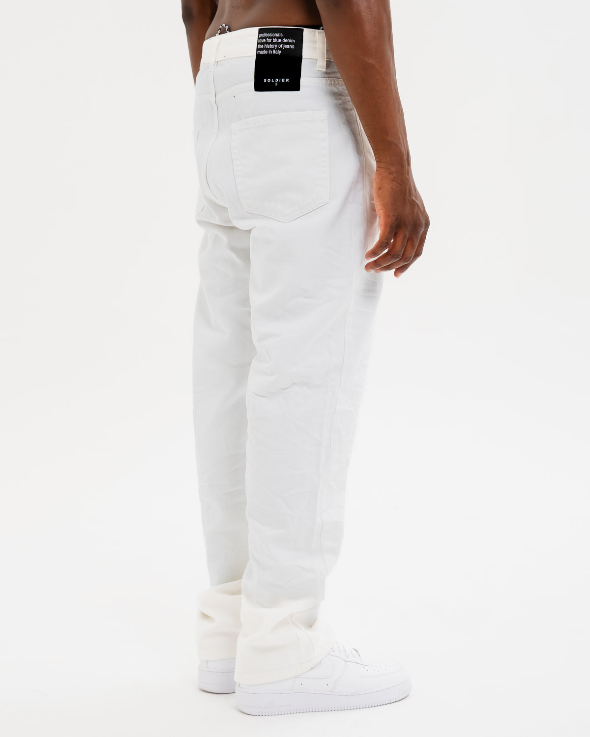 SOLDIER Jeans Baggy Drill Made in Italy Bianco