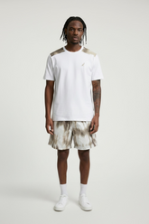 Australian Completino T-Shirt e Bermuda Uomo Bianco Beige Sfumato