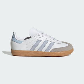 ADIDAS Samba classiche Bambino/Bambina Bianca Con Strisce Azzurre