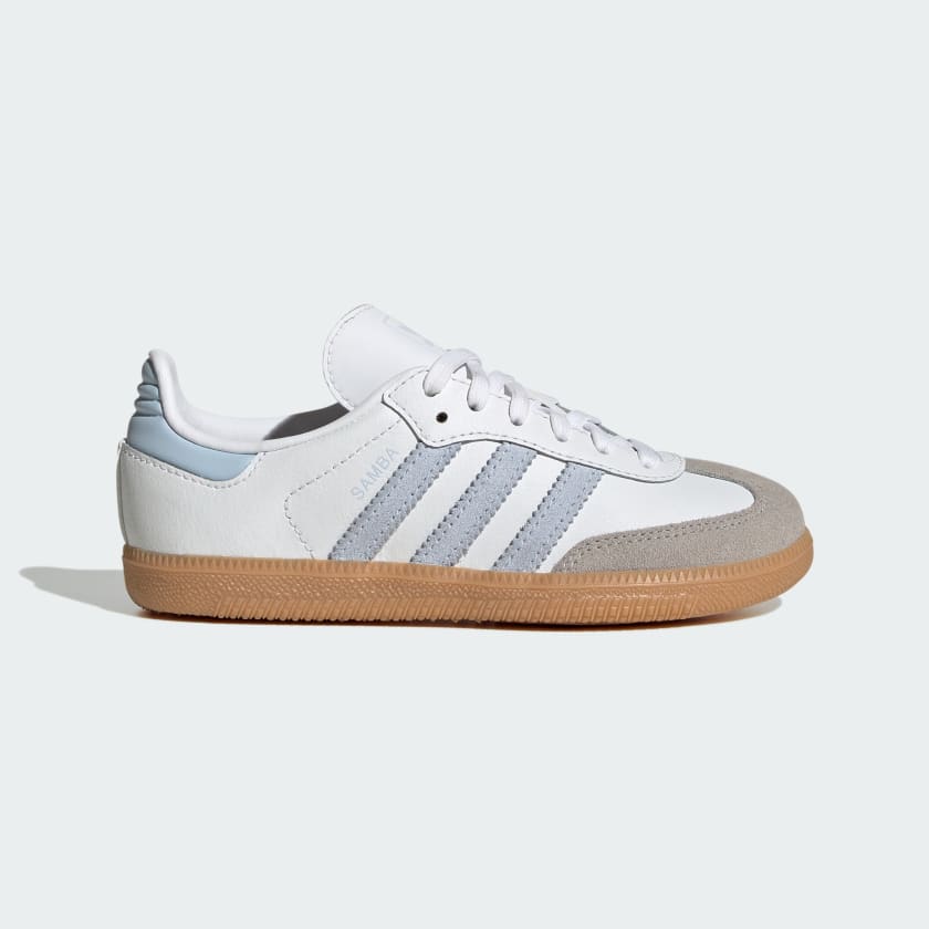 ADIDAS Samba classiche Bambino/Bambina Bianca Con Strisce Azzurre