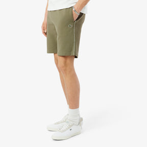 LACOSTE Completino Con Bande a Righe In Cotone Verde Cachi