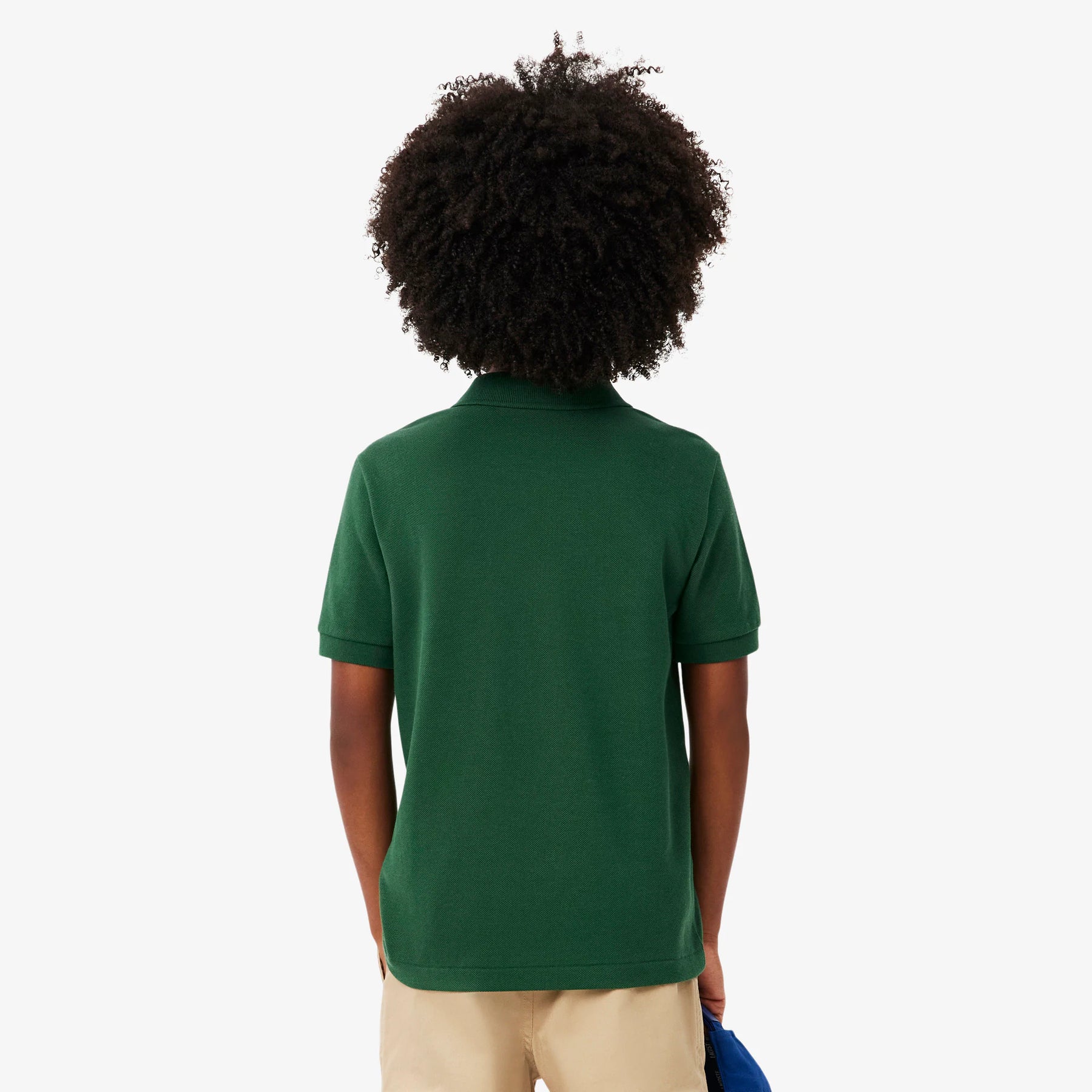 LACOSTE Polo In Cotone Piqué Bambino/Bambina Basic Verde