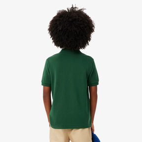 LACOSTE Polo In Cotone Piqué Bambino/Bambina Basic Verde