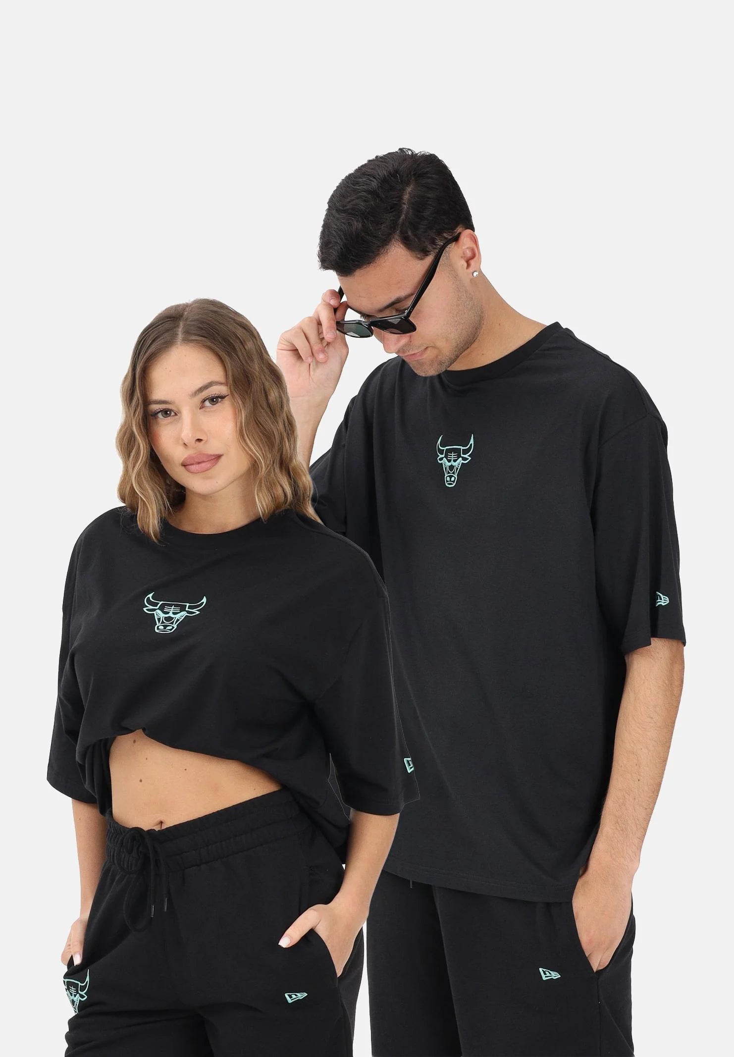 NEW ERA Completino Chicago Bulls Con Logo Ricamato Nero Dettagli Tiffany