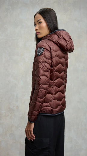 BLAUER Giubbotto Donna Piumino Ondulato Bordeaux