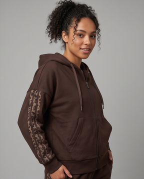 ADIDAS Tuta Completa Maculata Con zip e Cappuccio Donna