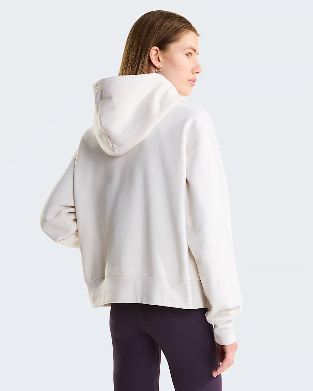 THE NORTH FACE Felpa Donna Boxy Con Cappuccio Logo Piccolo Bianco 26/27