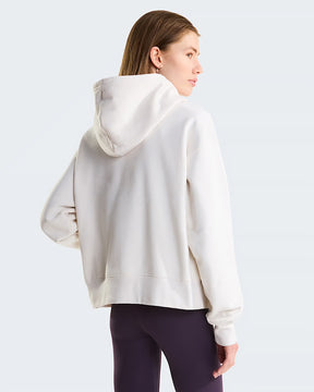 THE NORTH FACE Felpa Donna Boxy Con Cappuccio Logo Piccolo Bianco 26/27