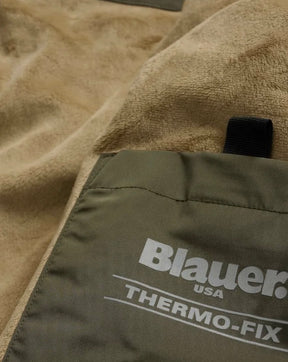 BLAUER Giubbotto Uomo Invernale Liscio Con Pelliccia Interna Grigio/Marrone