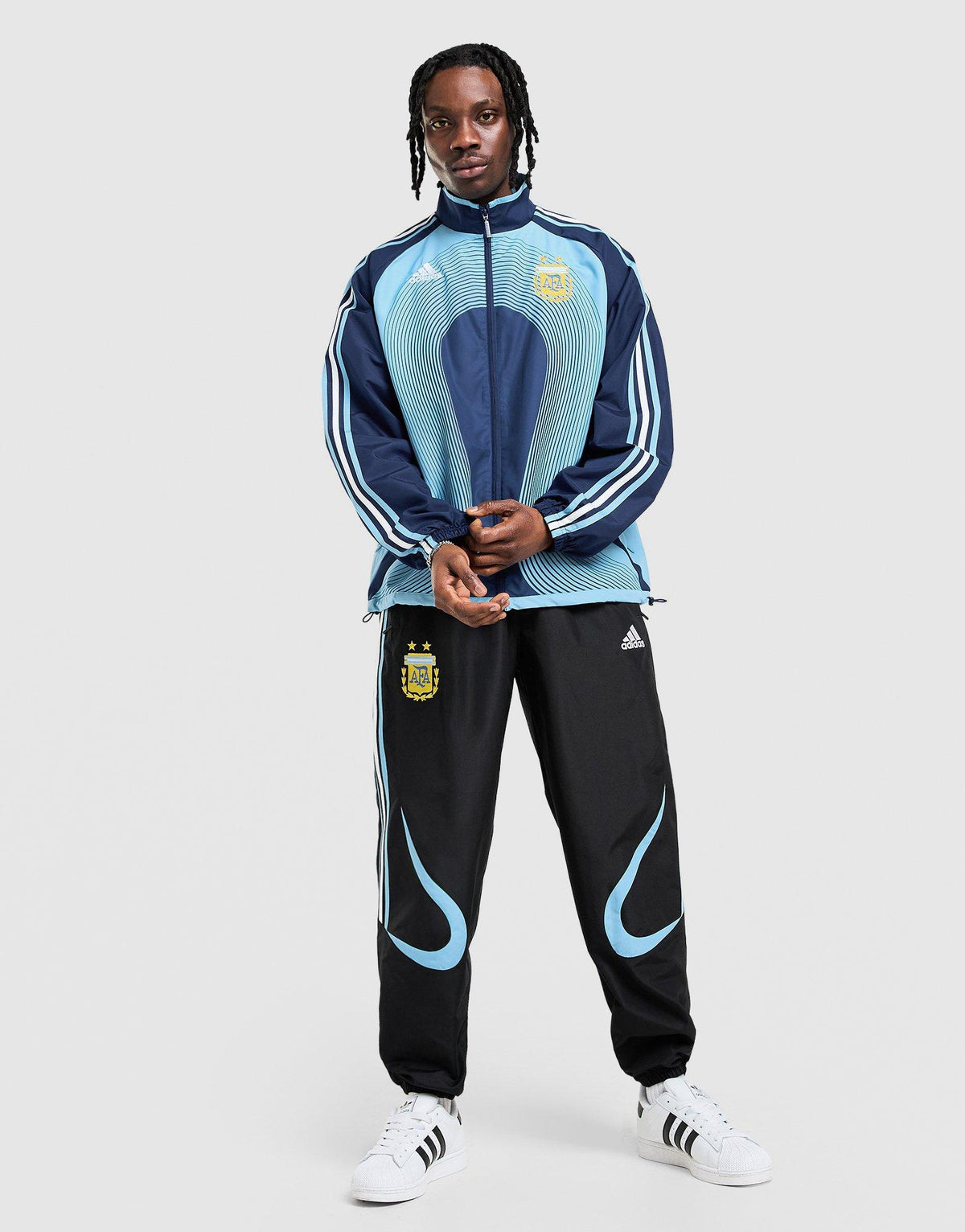 ADIDAS ORIGINALS Tuta Argentina Acetata Celeste/Blu