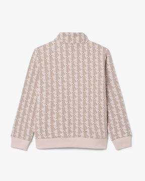 LACOSTE Felpa Monogram Con Zip Bambino Beige