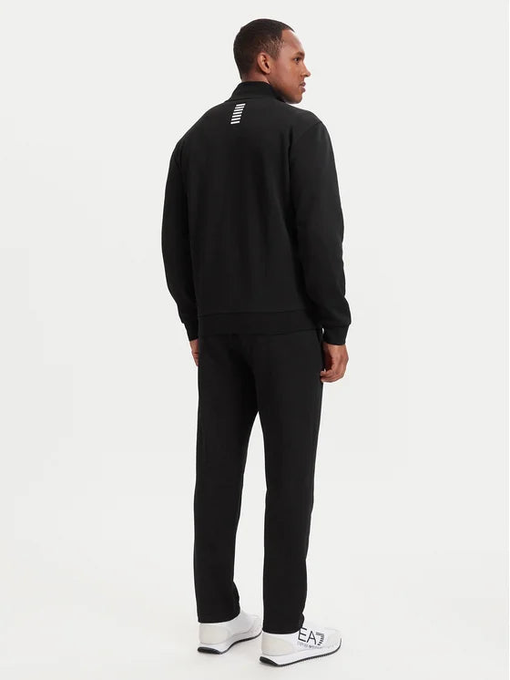 EMPORIO ARMANI Tuta Completa Con Zip Senza Cappuccio Nero/Bianco