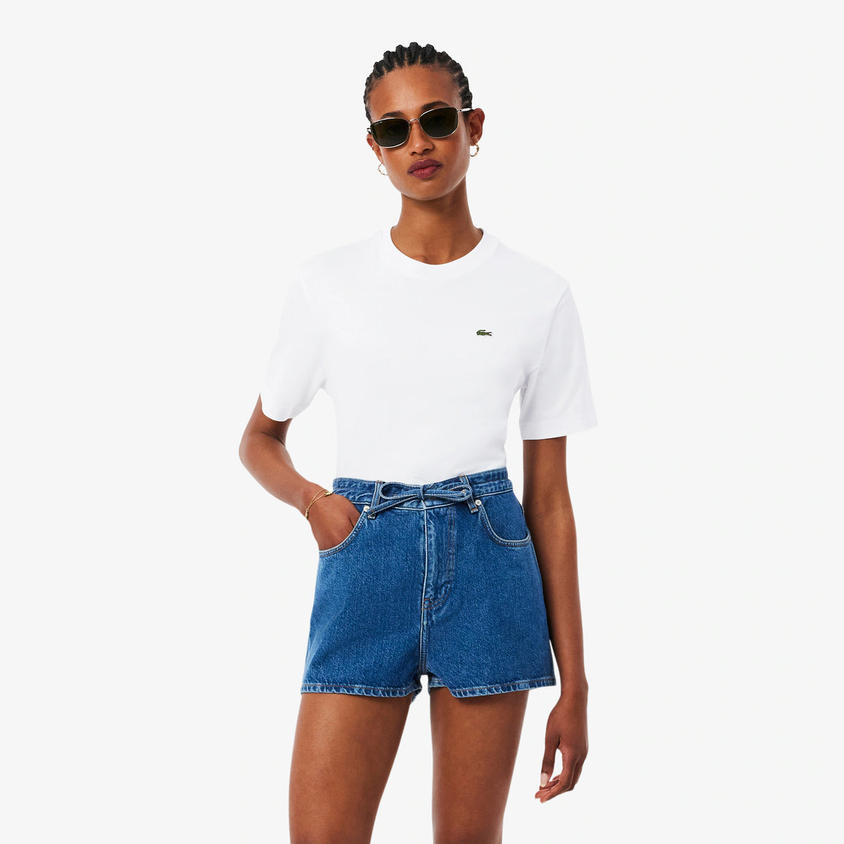 LACOSTE T-Shirt Basic Donna Bianca