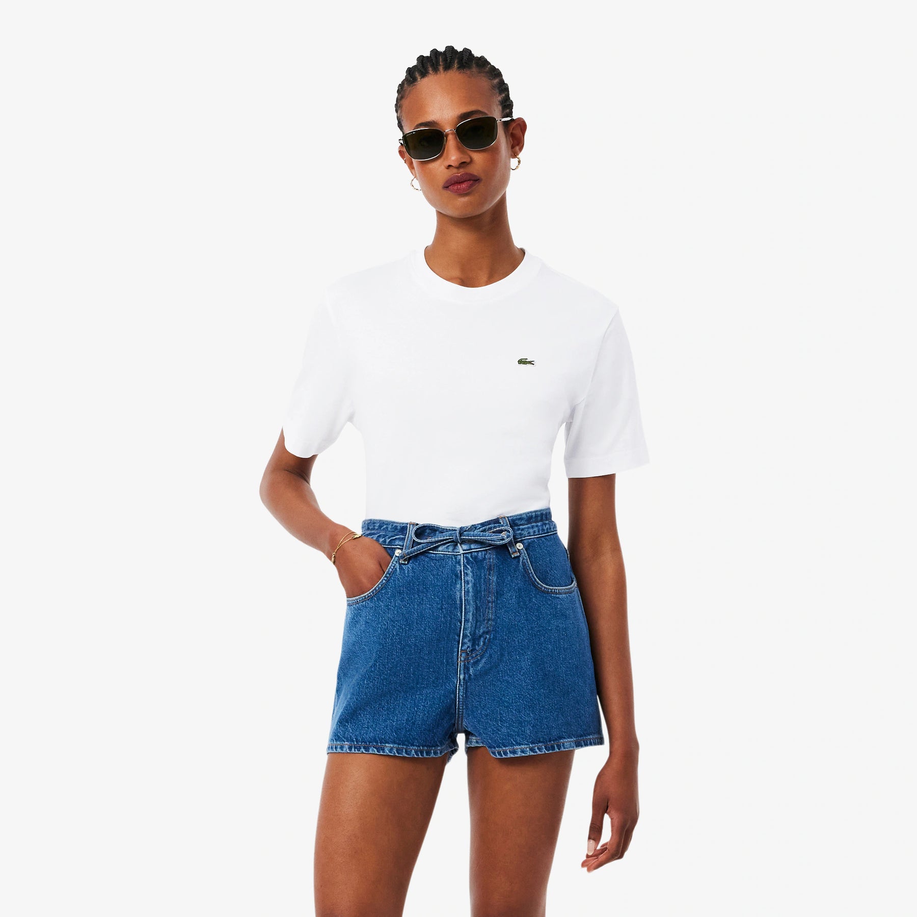 LACOSTE T-Shirt Basic Donna Bianca