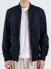 GIANNI LUPO Jacket In Renna Collo Alla Coreana Blu