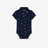 LACOSTE Body Baby A Polo Logato Mezza Manica Blu