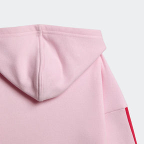 ADIDAS Tuta Felpata Con Cappuccio Bambina Rosa