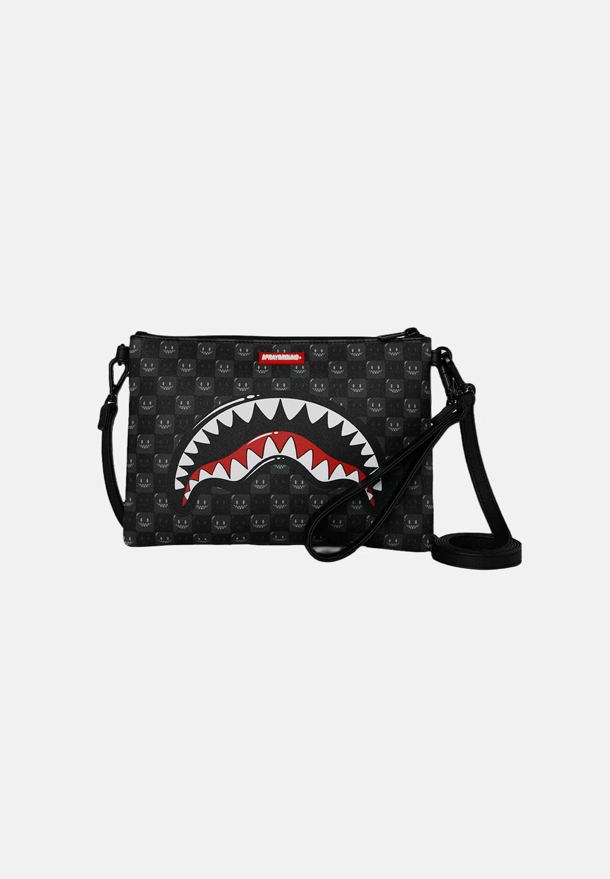 SPRAYGROUND Pochette/Tracolla SHARK MONOGRAM CROSSBODY nera