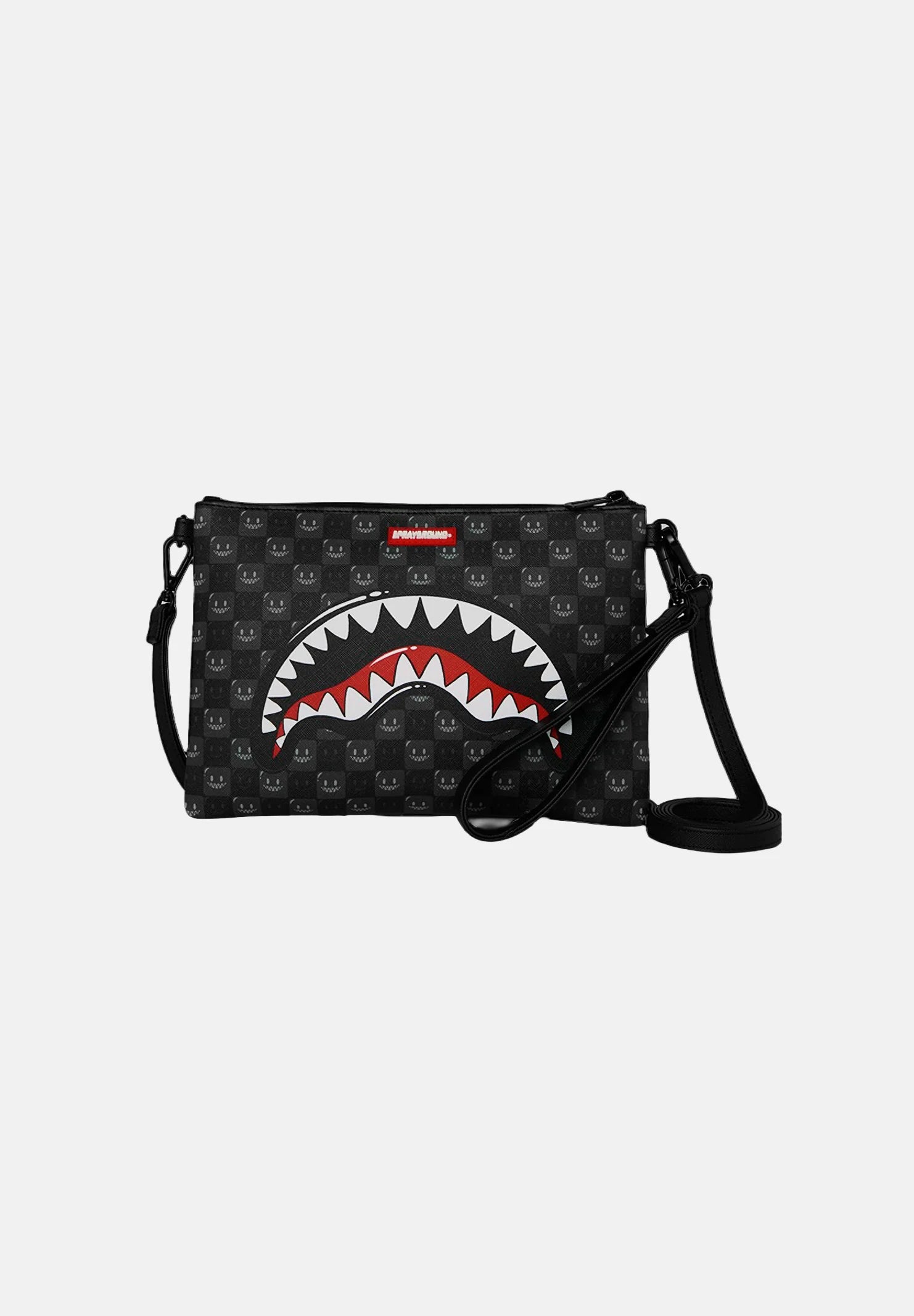 SPRAYGROUND Pochette/Tracolla SHARK MONOGRAM CROSSBODY nera
