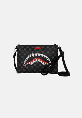 SPRAYGROUND Pochette/Tracolla SHARK MONOGRAM CROSSBODY nera