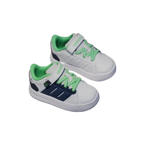 ADIDAS Sneaker Bambino Lightorama Court Bianca/Blu/Verde