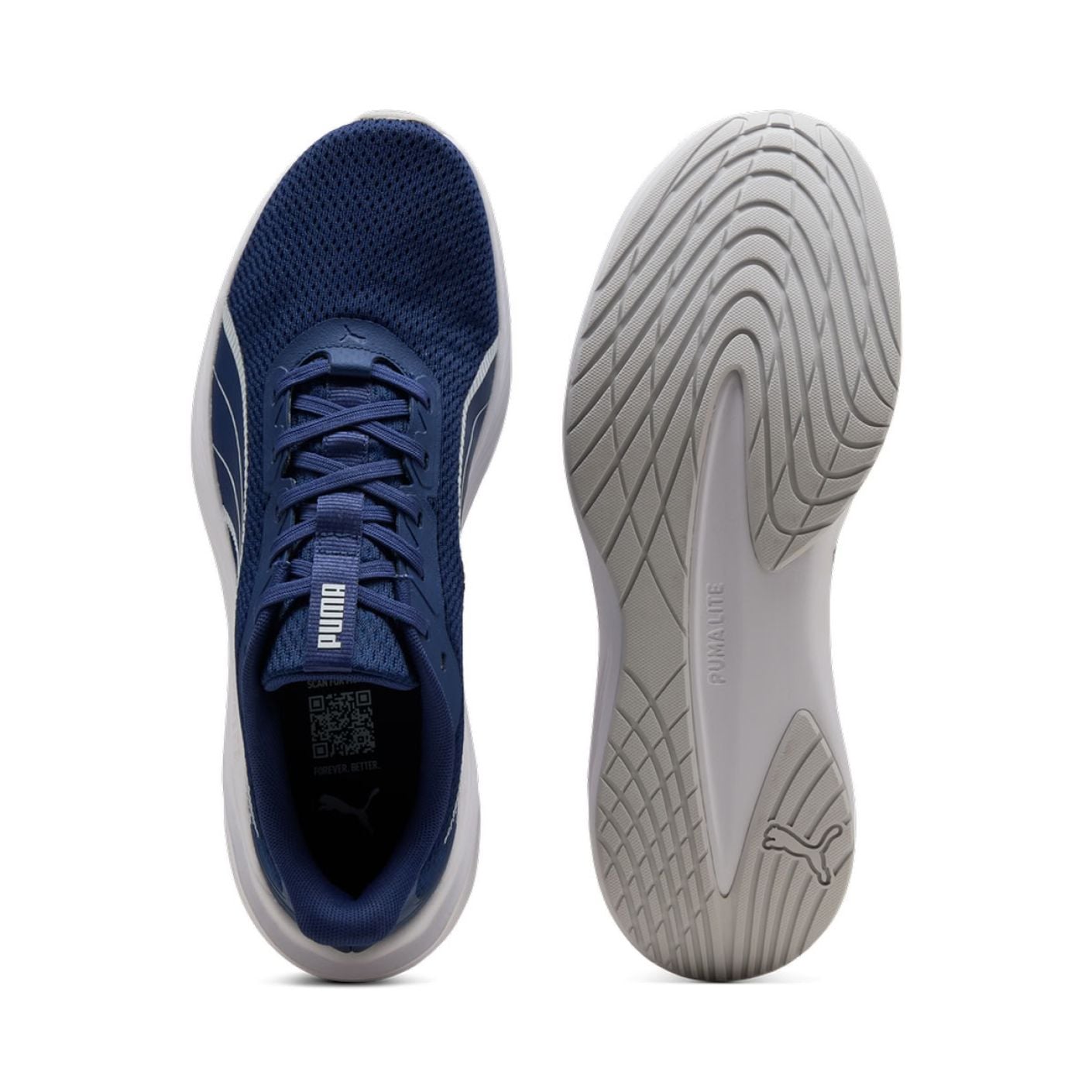 PUMA Dasher Lite Scarpa In Tela Modello Running Blu/Bianco
