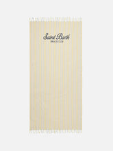 SAINT BARTH Telo Mare FoutasLight A Strisce Beige/Azzurro/Giallo