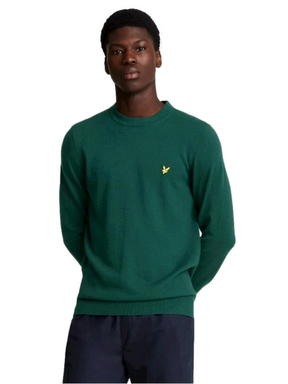 LYLE&SCOTT Maglione In Misto Lana Merino Verde Scuro