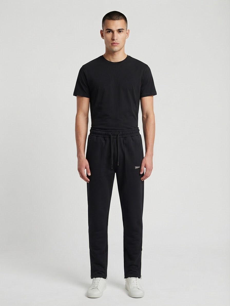 DISCLAIMER Pantalone Tuta Logo Minimal Nero