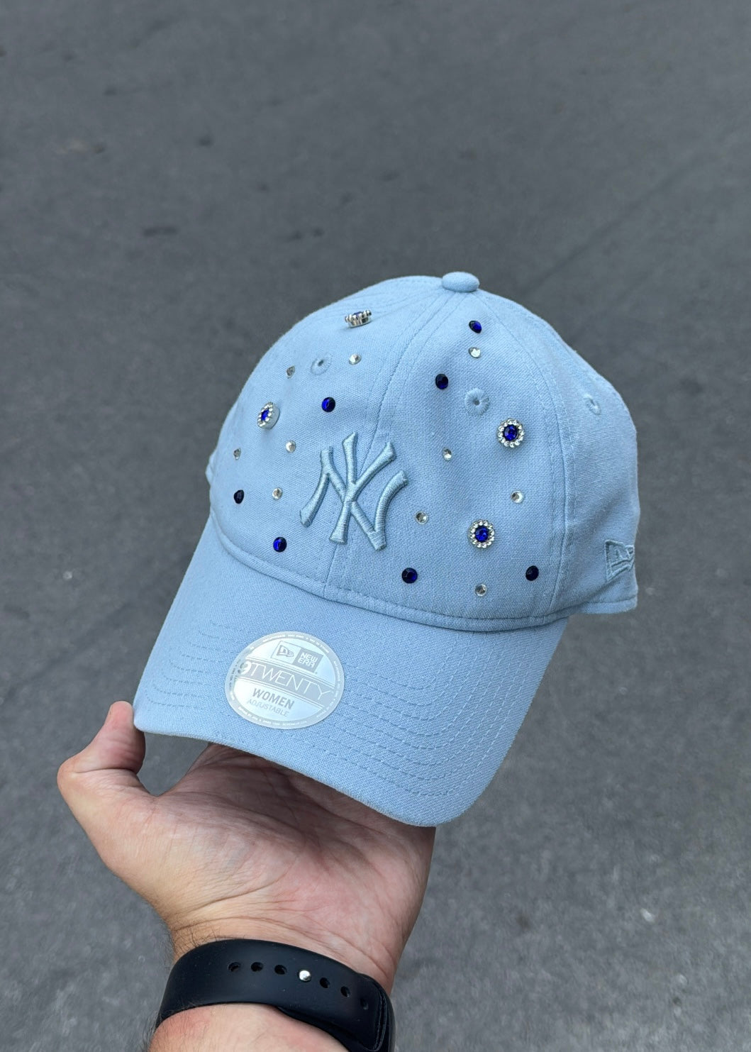 NEW ERA CUSTOM Strass Azzurro In Lino