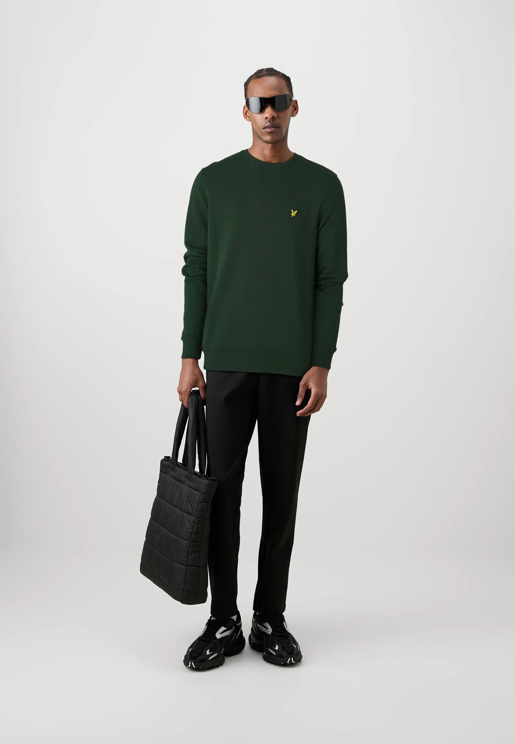 LYLE&SCOTT Felpa Girocollo In Cotone Verde Scuro