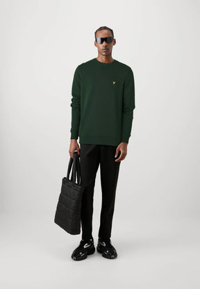 LYLE&SCOTT Felpa Girocollo In Cotone Verde Scuro