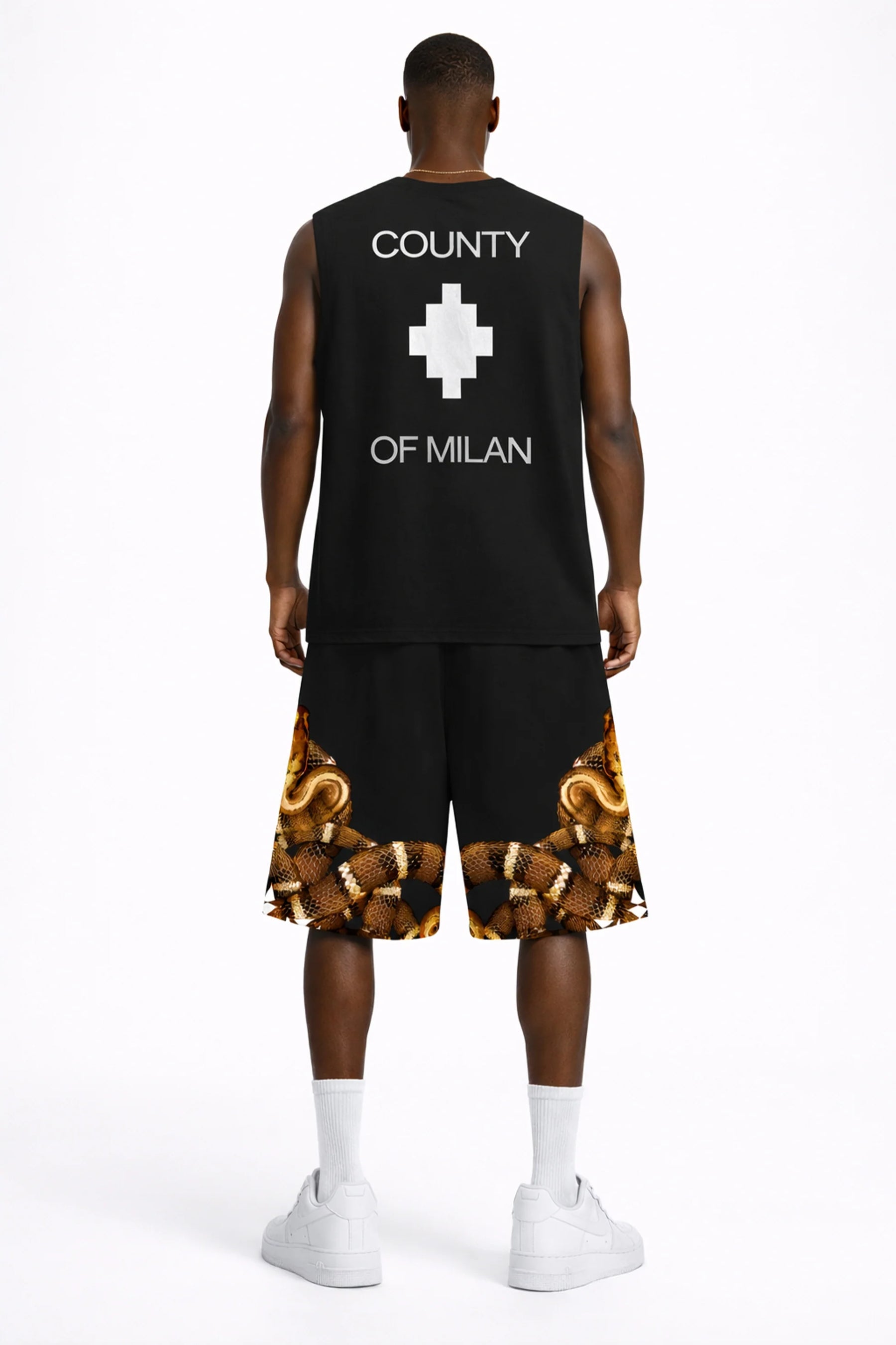 COUNTY OF MILAN Marcelo Burlon Canotta Stampa Retro Nera