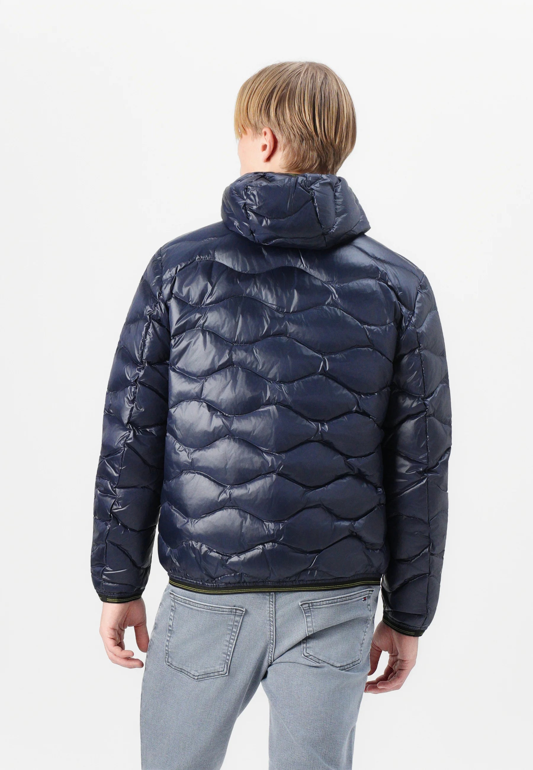 BLAUER Giubbotto Uomo Piumino Invernale Ondulato Blu