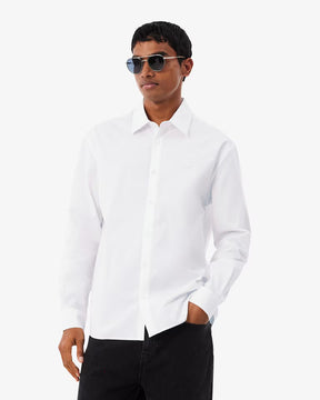 LACOSTE Camicia Regular Fit Bianca Logo Bianco