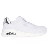 155196 WSL Skechers Uno Shimmer Away Sneaker Donna Bianca