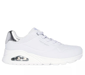 155196 WSL Skechers Uno Shimmer Away Sneaker Donna Bianca