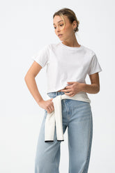 TIFFOSI ALMEIDA T-SHIRT CROPPED BIANCA DONNA SS26