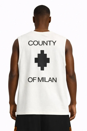 COUNTY OF MILAN Marcelo Burlon Canotta Stampa Retro Beige