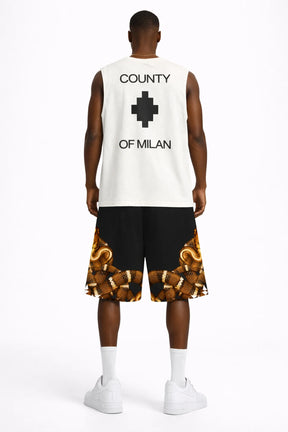 COUNTY OF MILAN Marcelo Burlon Canotta Stampa Retro Beige