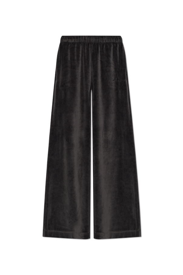 EMPORIO ARMANI Tuta Completa Con Zip e Cappuccio In Velluto Donna Nero