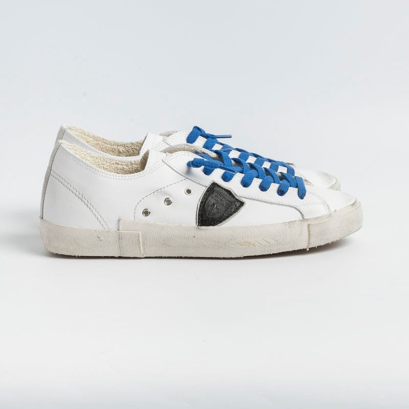 PHILIPPE MODEL Sneakers Prsx Bianche Lacci Blu