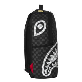 SPRAYGROUND Zaino Black And White Drip Check Shark nero e grigio