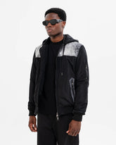SOLDIER Giubbotto Con Cappuccio In Nylon e Dettagli In Denim Nero
