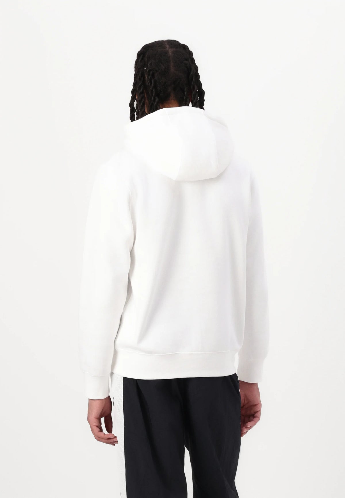 Nike Felpa Con Cappuccio M Club Hoodie Fz Bb Bianca