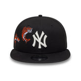 NEW ERA Cappello con visiera 9 FIFTY Fitted New York Yankees Nero Con Logo E Dettagli Ricamato